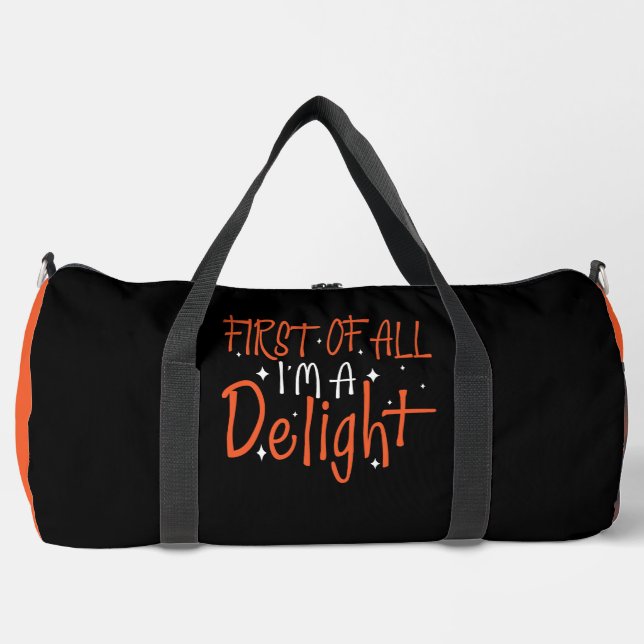 SAC DE SPORT FIRST OF ALL IM A DELIGHT  (Recto)