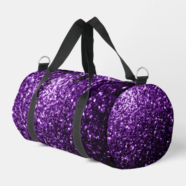 Sac De Sport Flamme de parties scintillant violet foncé (Coin gauche)