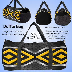 Sac De Sport Flèches Jaune Noir Argent Sécurité Hi-Viz