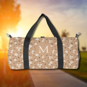 Sac De Sport Fleur bohème fleurie neutre monogramme fantaisiste