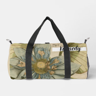 Sac De Sport Fleur de Lotus Bleu sur Arrière - plan Tan avec éc