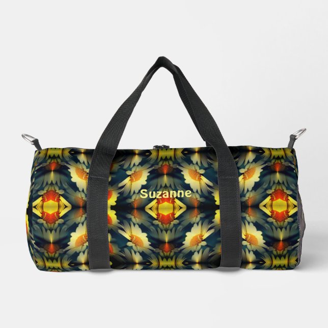 Sac De Sport Fleur de marguerite jaune Abstrait personnalisé (Recto)