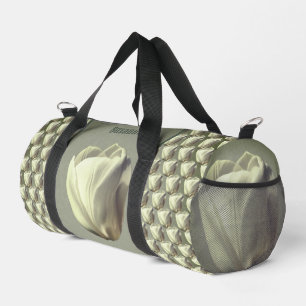 Sac De Sport Fleur de tulipe blanche unique personnalisée