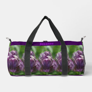 Sac De Sport Fleur de tulipe violette personnalisée