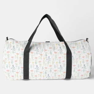 Sac De Sport Fleur sauvage floral minimaliste Pastel