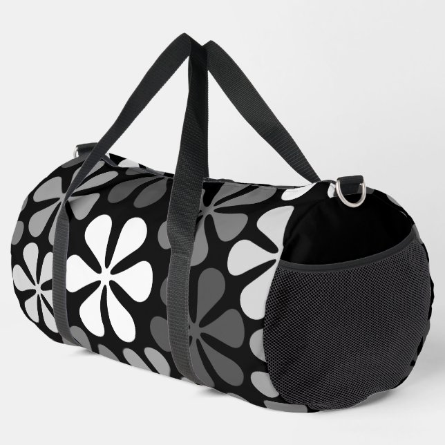 Sac De Sport Fleurs Abstraites monochromes (Coin droit)