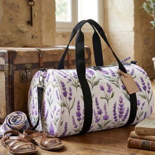 Sac De Sport Fleurs de Sauge Violette Lavande Verte