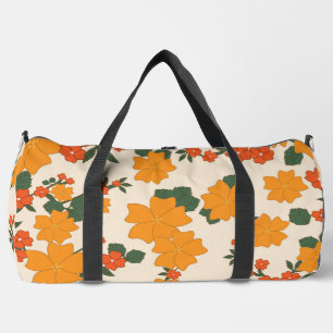 Sac De Sport Fleurs Oranges, Motif Floral, Motif De Fleurs