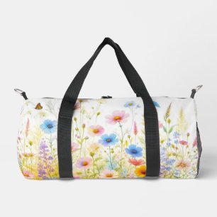 Sac De Sport Fleurs sauvages roses en fleurs Floral