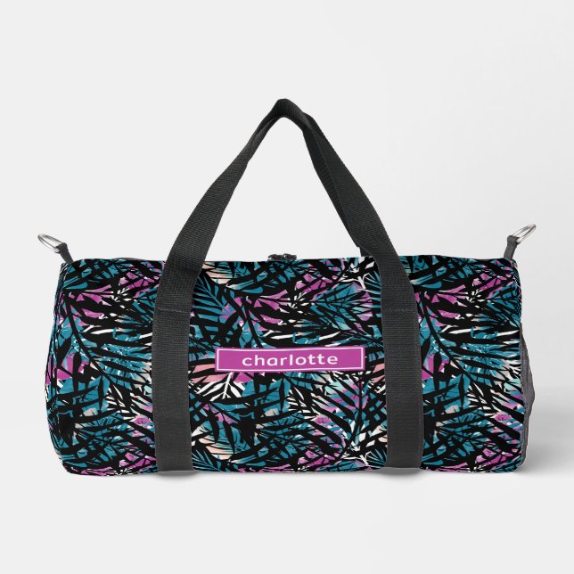 Sac De Sport Fleurs Tropicales Abstraites Feuilles Sports Gymna (Recto)
