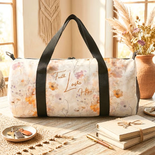 Sac De Sport Foi Espoir Amour Élégante Aquarelle Florale