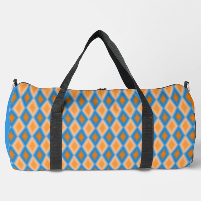 Sac De Sport Formes de losange bleu orange dégradé (Recto)