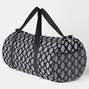 Sac De Sport Formes florales pastel sur fond noir