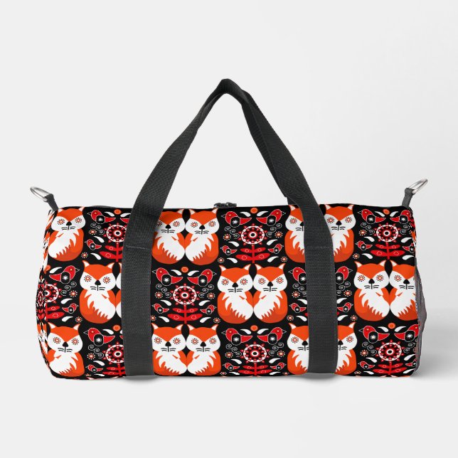 Sac De Sport Fox Et Nature Art Populaire Nordique (Recto)