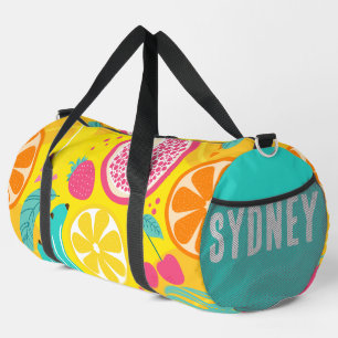 Sac De Sport Fruit Mixte Jaune Nom personnalisé