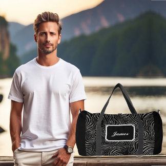 Sac De Sport Garçons Venteux Venteux Vave Motif blanc Monogramm