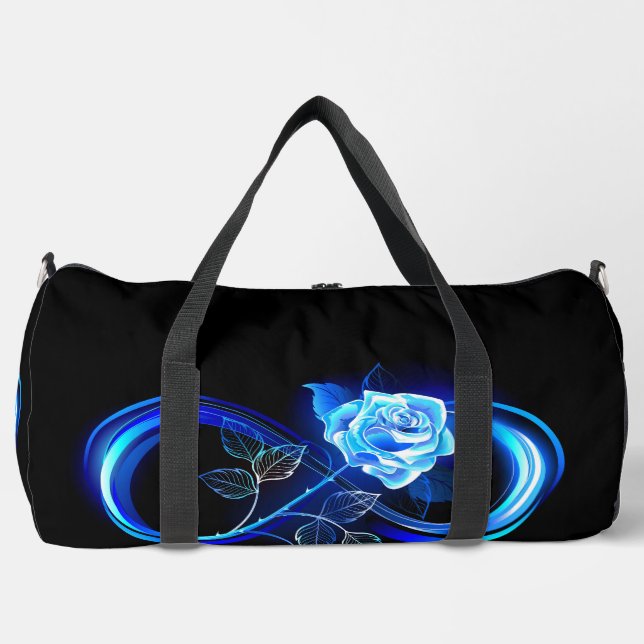 Sac De Sport Glowing infinity with blue rose (Recto)