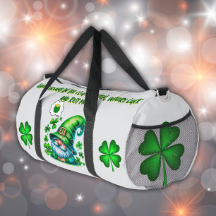 Sac De Sport Gnome mignonne St Patrick dormant sur gris  