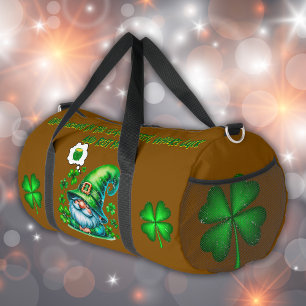 Sac De Sport Gnome mignonne St Patrick dormant sur marron