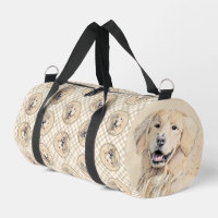 Golden Retriever Painting mignon Original Chien Ar