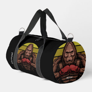 Sac De Sport Gorille boxeur grand pied rétro nom ou propre text