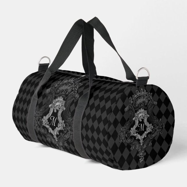Sac De Sport Goth Orné Personnalisé Monogramme Initial (Coin gauche)