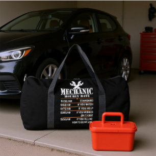 Sac De Sport Graphique des Tarifs Horaires de Mécanicien