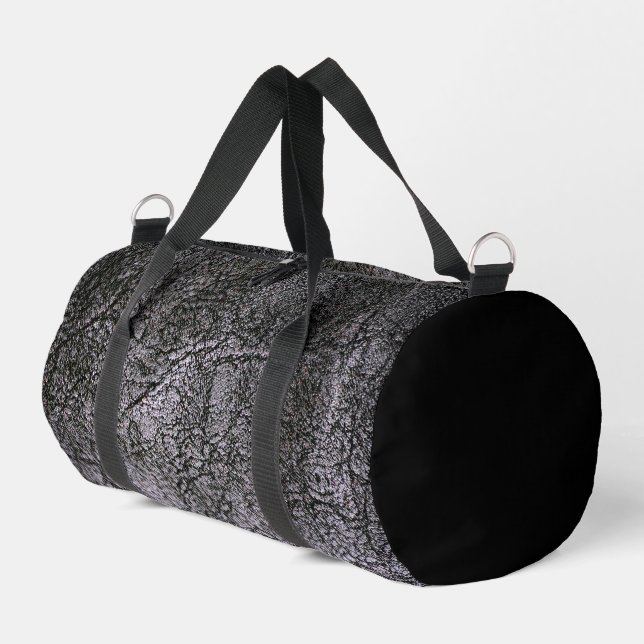 Sac De Sport Gris foncé texturé Faux Cuir (Coin gauche)