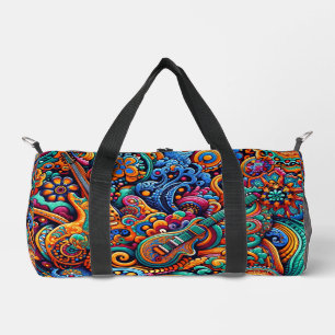Sac De Sport Guitares en mandala style batik
