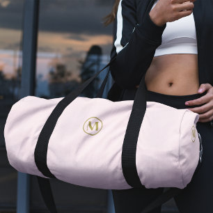Sac De Sport Gymnase Gold Initial L Girly Blush Rose Fitness