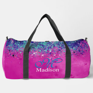 Sac De Sport Impression monogramme de parties scintillant irisé
