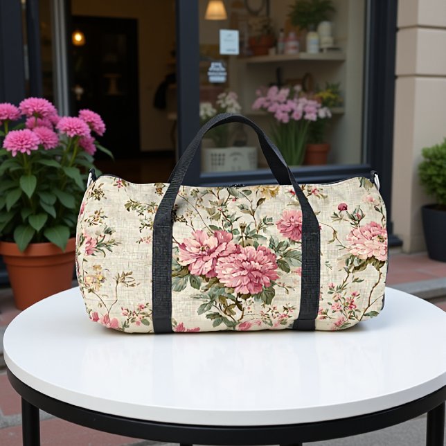 Sac De Sport Imprimé de pivoine shabby chic  (Créateur téléchargé)