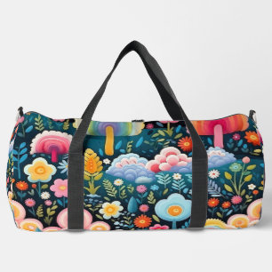 Sac De Sport Jardin Arc-en-Ciel Fantaisiste Motif Floral Fantas