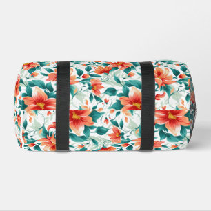 Sac De Sport Jardin Floral Orange Vibrant - Tasse Élégante