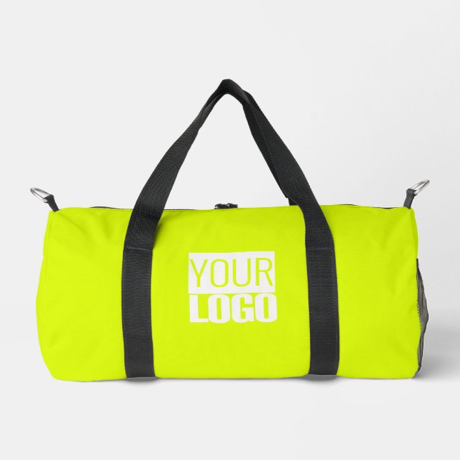 Sac De Sport jaune fluorescent - ajoutez votre logo (Recto)