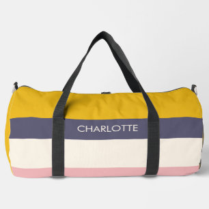 Sac De Sport Jaune Pêche Moderne Blocs Couleurs Blocs Blocs Per