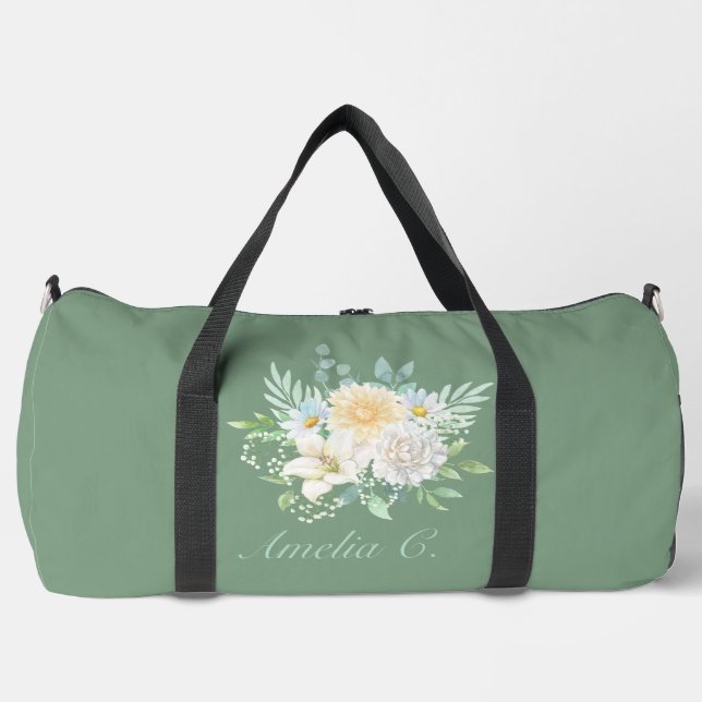 Sac De Sport Jolie aquarelle Pastel Floral (Recto)