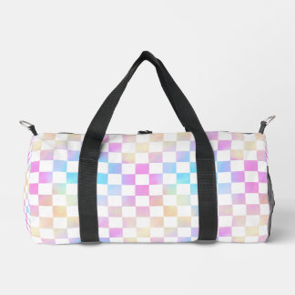 Sac De Sport Jolies Filles Pastel Arc-en-ciel Carreaux à Damier