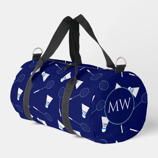 Sac De Sport Joueur de badminton Shuttlecock Patterned Monogram (Coin gauche)