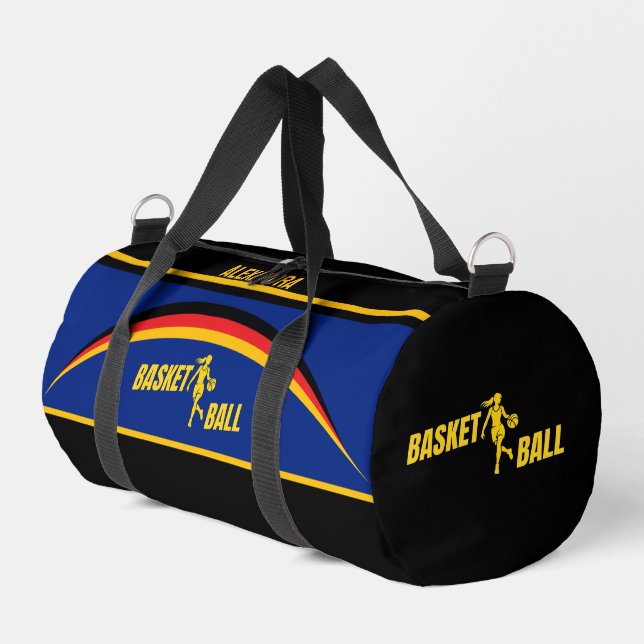 Sac De Sport Joueur de basket, Équipe, Anniversaire, drapeau al (Coin gauche)