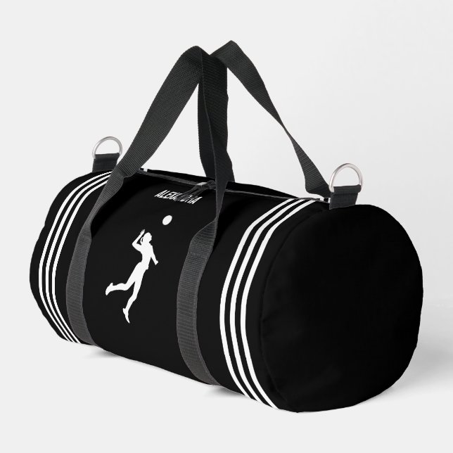 Sac De Sport Joueuse de volley, Cadeau d'anniversaire, Équipe (Coin gauche)