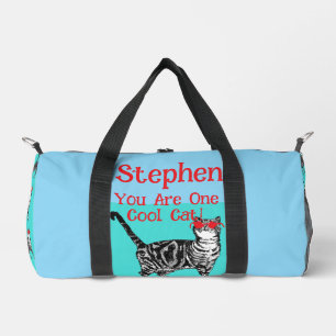 Sac De Sport Joyeux anniversaire Vous Cool Tabby Chat Mens Mari
