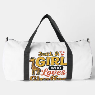 Sac De Sport Juste Une Fille Qui Aime Les Girafes Vintage Vecto