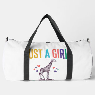 Sac De Sport Juste une fille qui aime les girafes Vintage Vecto