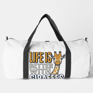 Sac De Sport La vie est meilleure avec des girafes modèle de t-