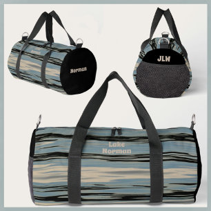 Sac De Sport Lac Eau Moderne Bleu Beige Noir