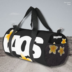 Sac De Sport Laos Amour Fleur de Frangipanier Blanche sur Fond 
