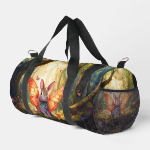 Sac De Sport Lapin Whimsical dans une forêt enchantée