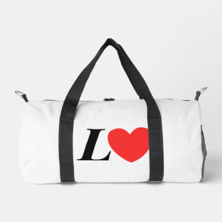 Sac De Sport Letter L Heart - Valentine Initial Love Design