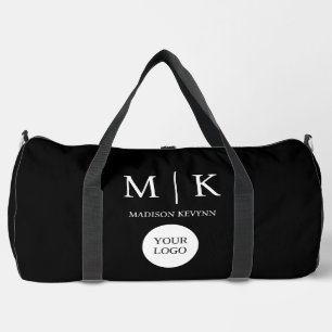 Sac De Sport Logo noir et blanc minimaliste et élégant